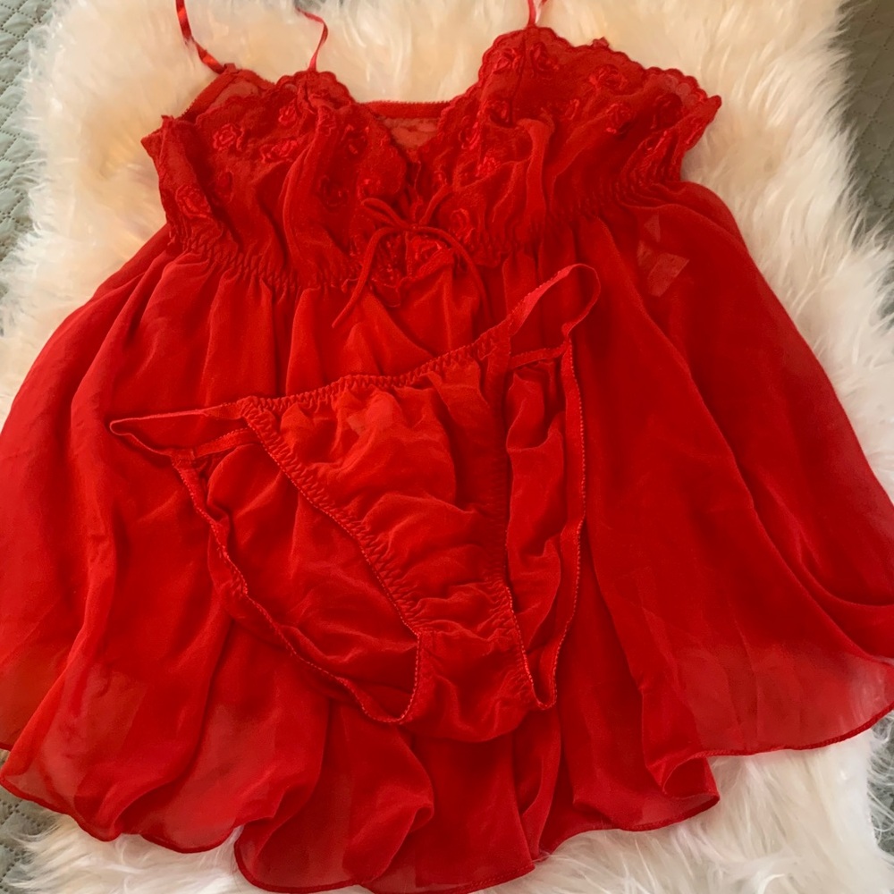 ❤️ Vintage Secret Treasures Chemise & Panty Boudoir Set XL